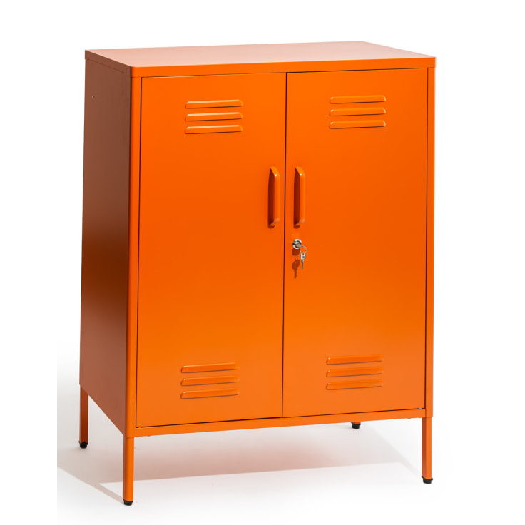 Medium Steel Metal Locker - Burnt Orange - Image 3