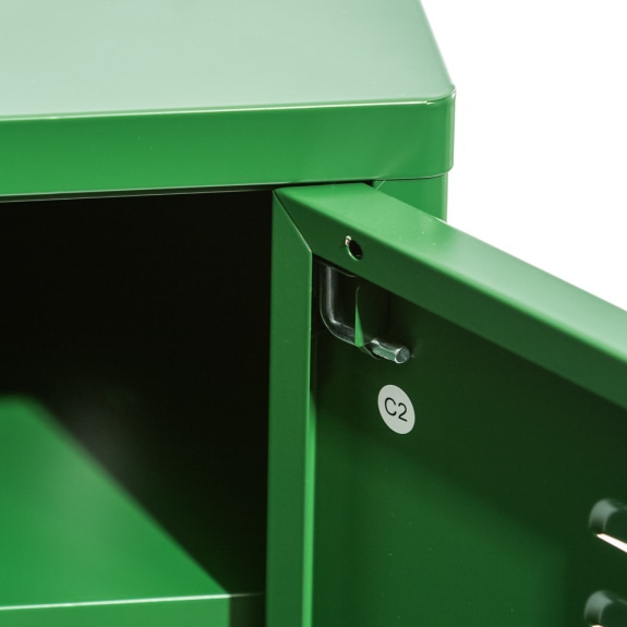 Medium Steel Metal Locker - Racing Green - Image 4