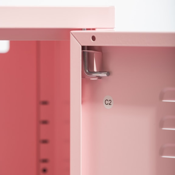 Medium Steel Metal Locker - Baby Pink - Image 3