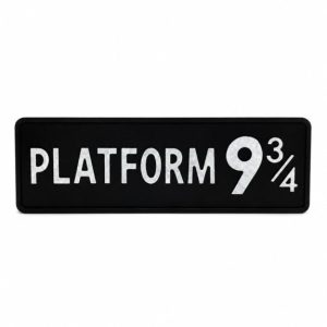 Black & White “Platform 9 & 3/4” Wooden Sign
