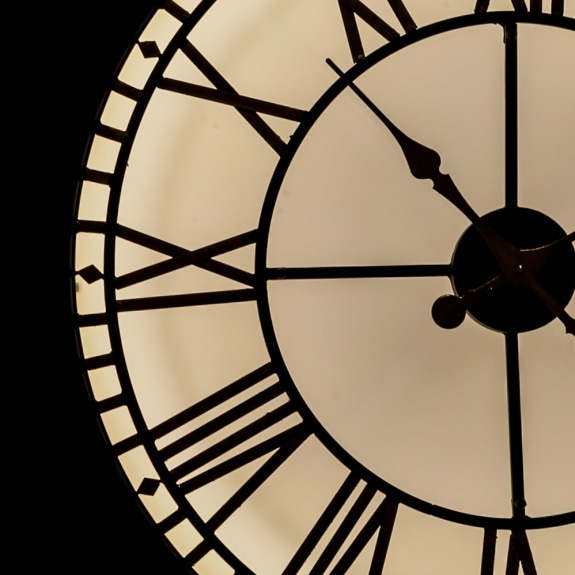 Large Black and Gold Backlit "Westminster" Clock - Image 3